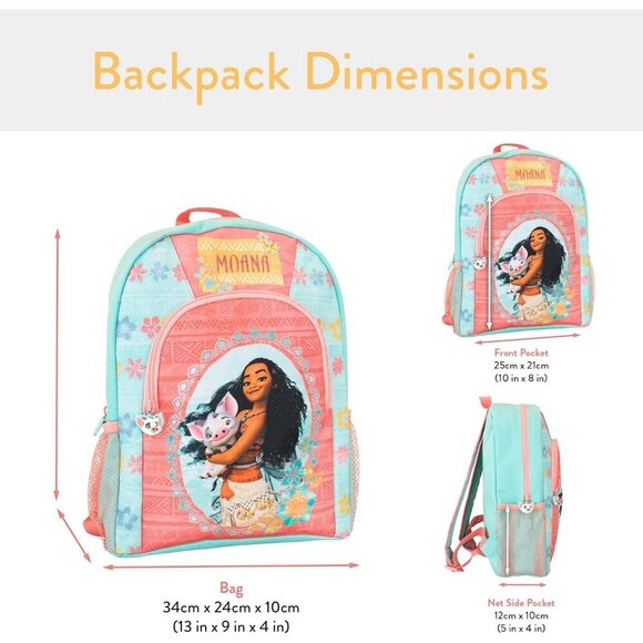 🆕 Disney One Size Blue Girls Moana Kids Backpacks - Picture 3 of 7